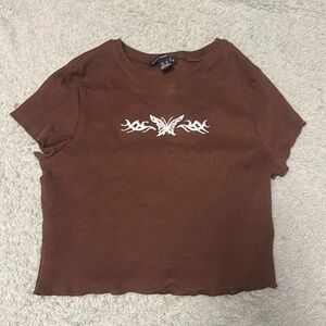 Brown butterfly shirt!!